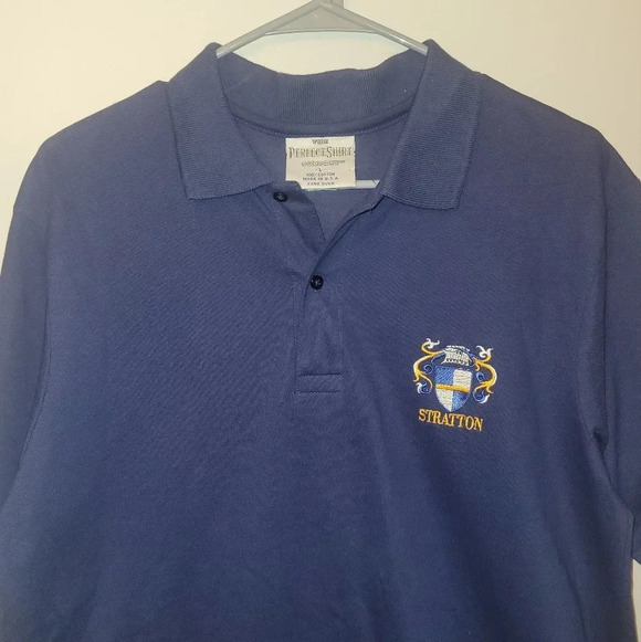 THE PERFECT SHIRT COMPANY Polo Large Stratton embroidery MADE IN USA LOT E16 - Picture 4 of 8